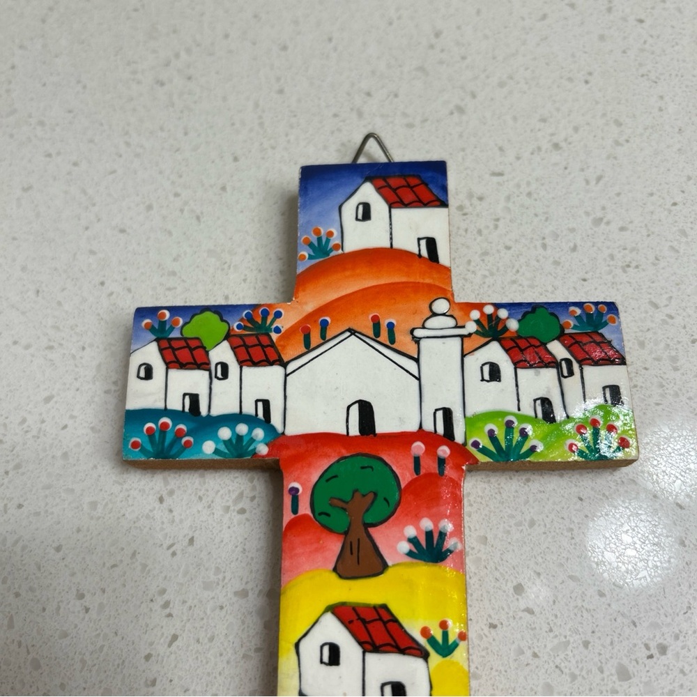 Hand Painted Wood Cross Sedona Arizona - Picture 3 of 7